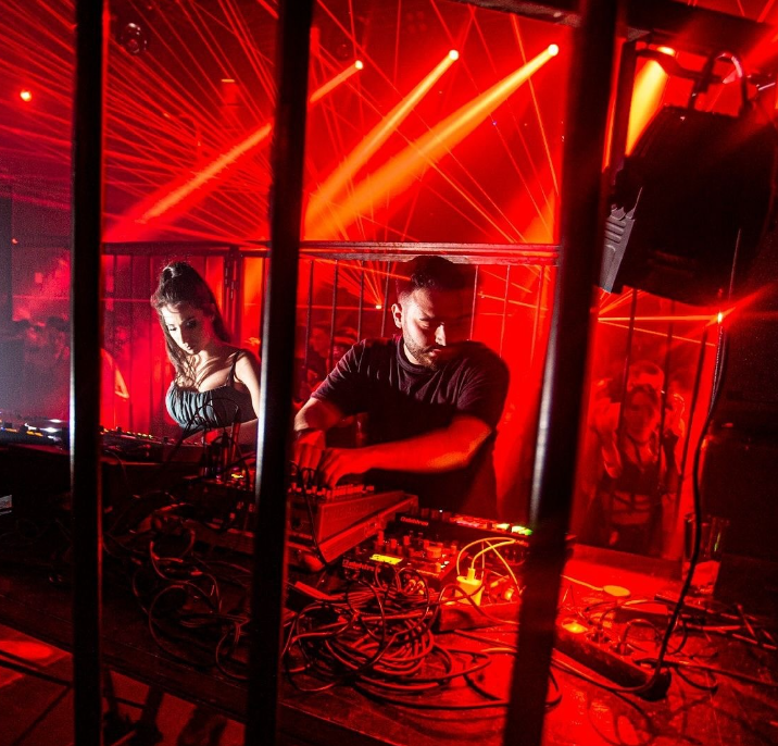 Underground party scene