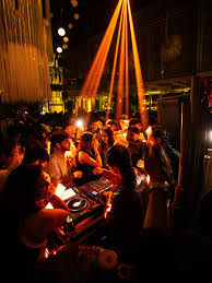 Underground party scene
