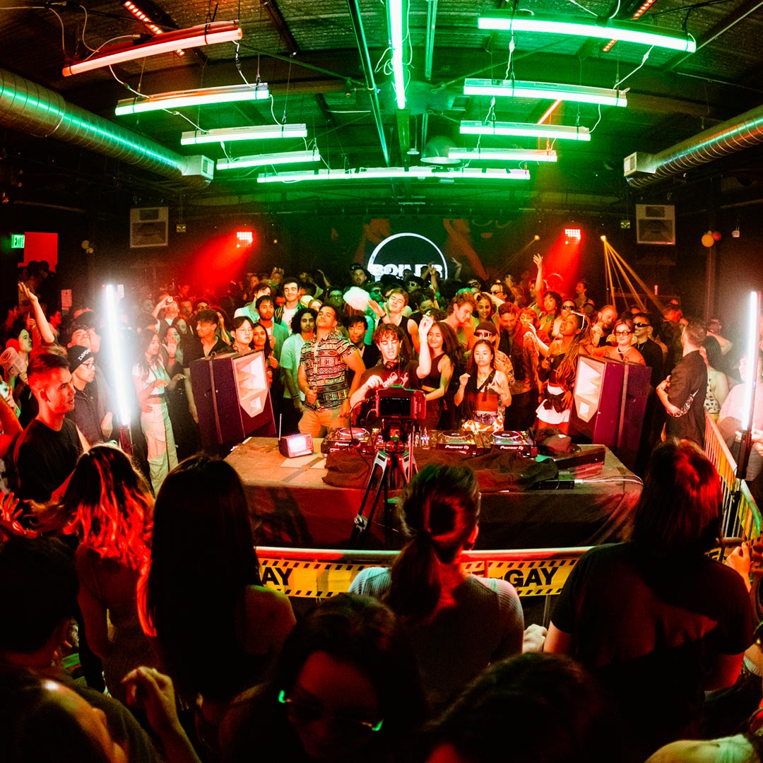 Underground party scene